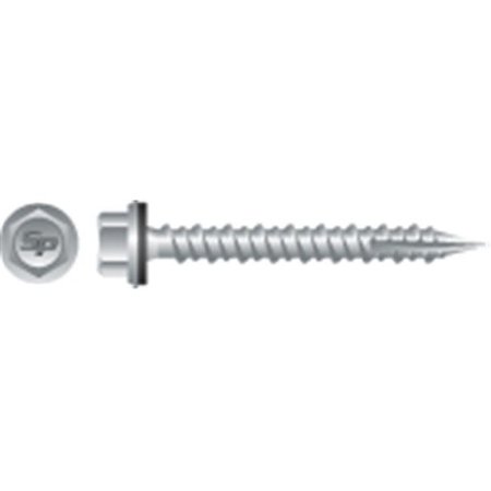 Strong-Point Strong-Point PGA1032 10-14 x 2 in. Unslotted Indented Hi-Hex Washer Head Screw with Shoulder and EPDM Bonded Washer  Strong Shield Coated  Box of 2 000 PGA1032